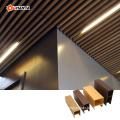 China Factory Lightweight WPC Timber Strip False Wood Ceiling Panels for Suspended Ceiling